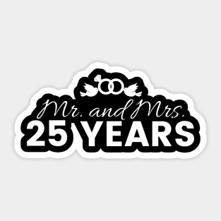 25th Wedding Anniversary Couples Gift Sticker